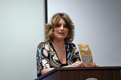 Dispatchers Honored
Rochester Chief Dispatcher Tracy Eldridge commends her staff during the Third Annual Dispatcher Appreciation Night held at the Rochester Police Station on Monday, April 14. (Photo by Kenneth J. Souza).


