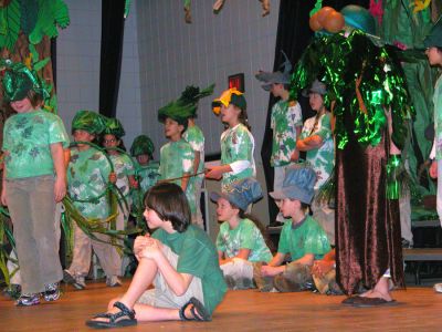 Jungle Fever
Members of the fourth grade class at Rochesters Memorial School recently staged two performances of Disneys classic The Jungle Book on Wednesday, January 31 in the schools cafetorium. Based on the Disney movie, the show featured great sing-along numbers like The Bare Necessities, I Wanna Be Like You and Thats What Friends Are For. (Photo by Robert Chiarito).
