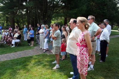 Reading Garden
The Joseph H. Plumb Memorial Library in Rochester recently dedicated a new Reading Garden, an outdoor sculpture garden and sitting area, that was a gift of the family and friends of Steven Santos in his memory on Saturday morning, June 28. (Photo by Robert Chiarito).
