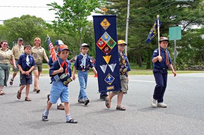 Memorial Day 2007
Members of the Rochester Cub Scout Troop march in the annual Memorial Day Parade held in Rochester on Sunday, May 27 in the town center. (Photo by Robert Chiarito).
