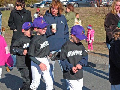 Rochester Opening Day 2007
Members of the Rochester Youth Baseball League (RYB) held their Opening Day Parade and Ceremonies on Saturday, April 14 in the Rochester Town Center. Several hundred youngsters marched from the green in front of the First Congregational Church to their field of dreams, Gifford Park, to mark the opening of the 2007 baseball season. Each of the leagues 20 teams had a place in the parade. (Photo by Robert Chiarito).
