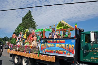 Rochester Country Fair Parade 2007
One of the floats decorated to reflect the "Set Sail to the Islands" theme in the Rochester Country Fair Parade on Sunday, August 19. (Photo by Robert Chiarito).
