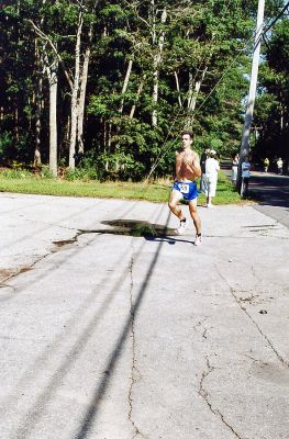 Rochester Runners
In the second running of the Rochester 5K Road Race, 39-year-old Jim Dandereau of Fairhaven took top honors and set a new record for the fledgling 3.1-mile rural course with a time of 16:19 and a pace of 5:16. The record was previously held by Mike Norton of East Falmouth, who completed the 2006 inaugural race in 16:39. (Photo by Deborah Silva).
