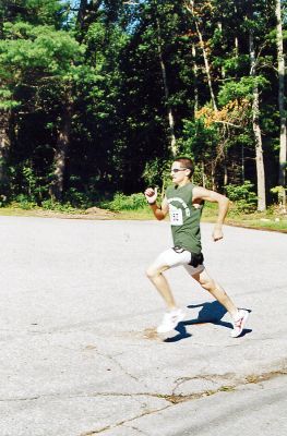 Rochester 5K Road Race 2007
Keith Nadeau of Fairhaven placed second crossing the finish line in 17:13 in the Second Annual Rochester 5K Road Race held on Saturday, August 11. (Photo by Deborah Silva).
