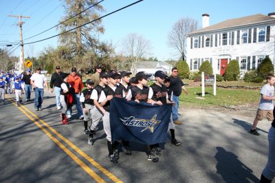 Play Ball!
The Rochester Youth Baseball (RYB) League held their Opening Day ceremony in the town center on Saturday, April 19 with a parade to the Dexter Lane ballfield. (Photo by Robert Chiarito).


