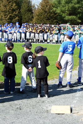 Play Ball!
The Rochester Youth Baseball (RYB) League held their Opening Day ceremony in the town center on Saturday, April 19 with a parade to the Dexter Lane ballfield. (Photo by Robert Chiarito).


