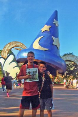 Magic Kingdom
Ross and Brady Gracia pose with a copy of The Wanderer just outside of MGM Studios in Florida during their October vacation.
