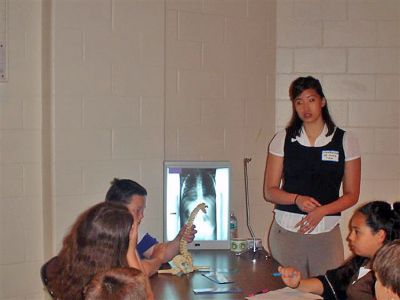 Career Day
Chiropractor Dr. Stacy Tam discusses x-rays with the students at Sippican School during the recent Occupational Program at the school.

