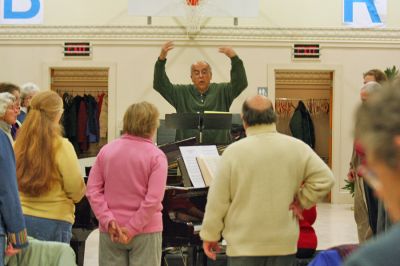 Choral Works
Members of the Sippican Choral Society, under the direction of Brian Roderick, recently rehearsed at the Mattapoisett Congregational Church. Rehearsals for the 2009 Spring concert, Days of Blue and Gray, are now taking place and new members may join until January 26 and no auditions are required. Rehearsals will be held on Monday evenings from 7:30 to 9:30 pm in the Mattapoisett Congregational Churchs Reynard Hall, 27 Church Street, Mattapoisett. (Photo by Robert Chiarito).
