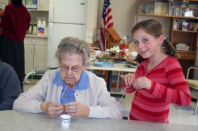 Holiday Cheer
Eighteen students from Sippican School recently went to the Sippican Health Care Center to spread some Christmas cheer. The students spent the afternoon making ornaments with the residents, performing a skit, and serving refreshments and were accompanied by Enrichment Program advisors Stacey Soucy and Laura Dadagian ORourke. (Photo courtesy of Stacey Soucy).

