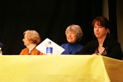 What's the Buzz?
The Second Annual Lizzie Ts Spelling Bee to benefit Marions Elizabeth Taber Library was held on Thursday, March 6 at the Marion Music Hall. Eleven teams of three members each competed in three rounds for the title of "Best Spellers." (Photo by Kenneth J. Souza).
