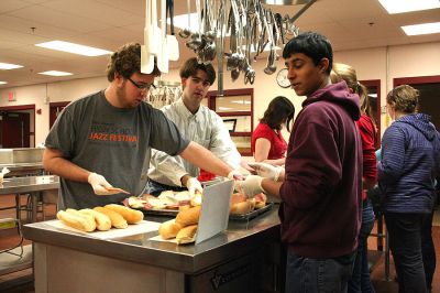 Super Subs
Members of the Friends of Old Rochester Music (FORM) prepared and delivered handmade Italian subs on Super Bowl Sunday as part of their annual fundraising effort. (Photo by Robert Chiarito).
