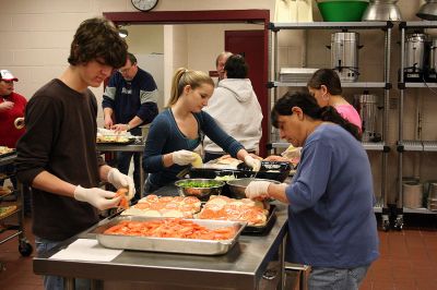 Super Subs
Members of the Friends of Old Rochester Music (FORM) prepared and delivered handmade Italian subs on Super Bowl Sunday as part of their annual fundraising effort. (Photo by Robert Chiarito).
