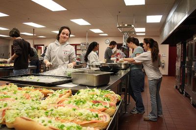 Super Subs
Members of the Friends of Old Rochester Music (FORM) prepared and delivered handmade Italian subs on Super Bowl Sunday as part of their annual fundraising effort. (Photo by Robert Chiarito).
