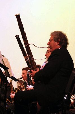 Super Symphony
Bassonist Saul Woythaler of the Tri-County Sumphonic performs during their Grainger, Gershwin and Gregson concert at the Gilbert D. Bristol Auditorium at Old Rochester Regional High School on Sunday afternoon February 1. (Photo by Robert Chiarito).
