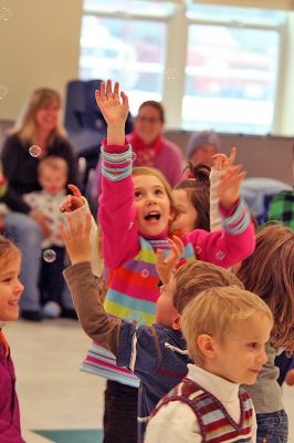 Toe Zone
Ever-popular local childrens entertainers the Toe Jam Puppet Band performed recently for an enthusiastic crowd at Sippican Elementary School in Marion last weekened in a show sponsored by the Mattapoisett YMCA. The show was a benefit for the YMCAs Annual Scholarship Fund. (Photo by Robert Chiarito).
