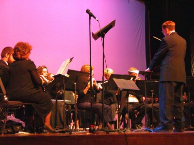 Hail to the Chiefs
Members of the Tri-County Symphonic Band perform during their Presidential Portrait concert held on Sunday, February 4 in Old Rochester Regional High Schools Auditorium. The shows theme was a tribute to both the office of the presidency and commemorated the upcoming Presidents Day Holiday. The band will next perform a La Fiesta concert on Sunday, March 25 at 3:00 pm at Tabor Academys Fireman Performing Arts Center at Hoyt Hall. (Photo by Robert Chiarito).
