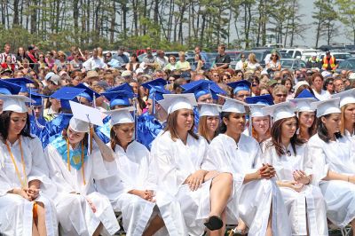 Home Grads
Upper Cape Tech's Class of 2008 received their diplomas on Sunday, June 1 during commencement exercises held for the first time on their own campus since 1970. (Photo by Kenneth J. Souza).
