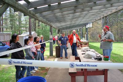 She Shoots
Women from throughout the region participated in the second annual "Women on Target" gun safety and training day held at the Fin, Fur and Feather Club in Mattapoisett on Sunday, May 18. (Photo by Robert Chiarito).
