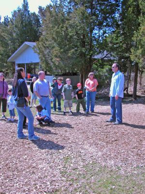 Welcome to the Camp
Carl Robideau, Director of Camp Massasoit at the Mattapoisett branch of the YMCA Southcoast, recently led a tour of the summer camp facility on April 21 to provide prospective parents with an overview of what the program has to offer. Camp Massasoit offers programs for children of all ages starting with their Scamper Camp program aimed at preschool aged children, 4 to 5 years of age, up to their Counselor-In-Training program for teenagers, 15 to 16 years of age. (Photo by Robert Chiarito).
