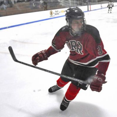 Power Play
Raymond Lawton and Brennan Goguen led the Old Rochester/Fairhaven Hockey Team to a 9-0 win over the Greater New Bedford Regional Vocational Technical High School Bears on the Bears home ice on Wednesday, January 7. Lawton netted three goals and assisted on another while Goguen scored two goals and assisted on three others as the Bulldogs ran their record 5-3-1 for the 2008-2009 season. (Photo by Tim Smith).
