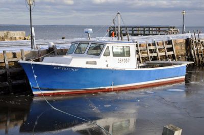 Winter of Discontent
Serene trapped in the ice at the Mattapoisett Town Wharf during the recent deep-freeze. (Photo by Tim Smith).
