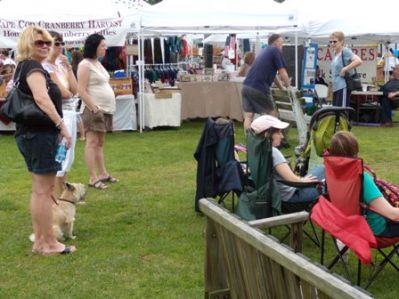 Onlookers
Onlookers enjoy the music of Don De Voe while they wait for the sun to make an appearance at the 2009 Harbor Days in Mattapoisett.
