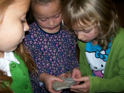 Rocks and Fossils
Local students learned about rocks and fossils with the Marion Natural History Museum's after-school program last week under the guidance of Jim Pierson. Photo courtesy of Elizabeth Leidhold.
