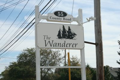 New Sign
The Wanderer has a brand new sign in front of its location at 55 County Road. Photo by Anne Kakley.
