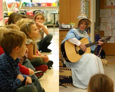 Mother Goose Visits Center School
The children of Ms. Boudreau's kindergarten class were among the Center School students who enjoyed a visit from Mother Goose (Anne-Marie Forer) on the morning of December 9, 2011. The event was arranged by the Mattapoisett PTA, Arts and Humanities Committee. Photo by Anne Kakley.
