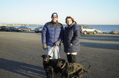 Walking at Ned's Point
Leslie Geil and Carl Lamoureux from Mattapoisett are taking in some sun at Ned's Point on Monday, December 26. Photo by Felix Perez.
