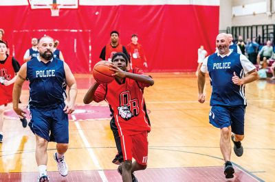 Old Rochester Regional Unified Basketball
The Old Rochester Regional Unified Basketball team capped off its 2022-23 season with a 72-51 victory over Tri-Town Police officers at the high school. Try as they might, the local officers were unable to contain ORR’s Unified team, made up of special-needs athletes and partners who together played a fall schedule of games against other schools. 
