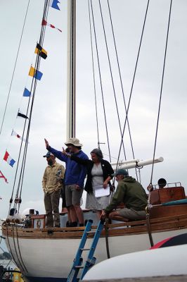 Arabella
A large crowd gathered on a rainy Saturday morning at Shipyard Park and Mattapoisett Harbor to witness the launch of “Acorn to Arabella,” a wooden sailboat made by hand in western Massachusetts. Photos by Mick Colageo

