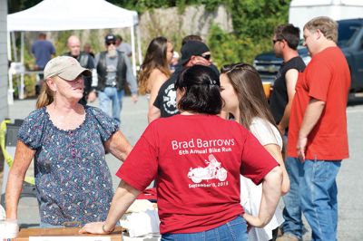 Brad Barrows Ride
The annual Brad Barrows Ride took place on Saturday, September 19, with around 60 to 70 participants riding on roughly 40 motorcycles. The fundraiser proceeds go to fund local youth sports, a cause that was dear to the late Barrows’ heart. Barrows was the owner of the bad “Brad’s” in Mattapoisett until his death in 2007. Photos by Colin Veitch
