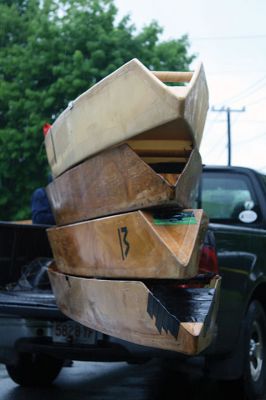 Rochester Memorial Day Boat Race
It rained, again, for the Rochester Memorial Day Boat Race on Monday, May 29, but that never stops the participants from paddling the 14 miles of the Mattapoisett River that winds from Grandma Hartley’s Reservoir in Snipatuit Pond in Rochester all the way to the Herring Weir in Mattapoisett off River Road and Route 6. This was the 83rd year of the Tri-Town tradition. Photos by Jean Perry

