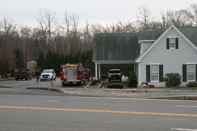 Fire at Saunders Dwyer
The Mattapoisett Fire Department responded to a fire in the wall of the utility room shortly after 11am on December 10, 2010 at the Saunders Dwyer Funeral Home on Route 6. Initial reports had smoke in the building and mutual aid was called from Fairhaven. Photo by Paul Lopes
