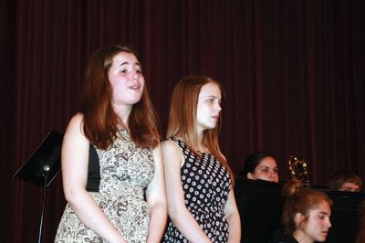 FORM Concert
ORRHS Music Director, Michael Barnicle presented several awards to outstanding seniors in the music program. Those recipients were: Chorus Award/Justin Smilan; John Philip Sousa Band Award/Keren Satkin; Louis Armstrong Jazz Band Award/Matthew Pereira; and ORR Music Director’s Awards/ Brittany Hotte, and Paige Santos. Photo by Marilou Newell
