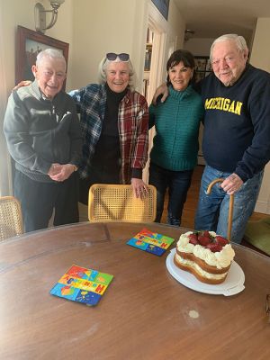 Fab Four
Past tennis pals Bob Grant, Ann Martin, and Deanne Girouard celebrated Aubrey Pothier's 93rd birthday.
