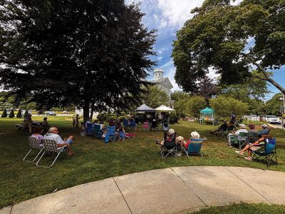 Get The Funk Out
On Saturday, August 15, the Elizabeth Taber Library celebrated the end of Summer Reading with a free concert on the lawn featuring local funk band Get The Funk Out. Concertgoers enjoyed music spanning generations. For information on other library events, go to www.elizabethtaberlibrary.org. Photo by Emily Newell
