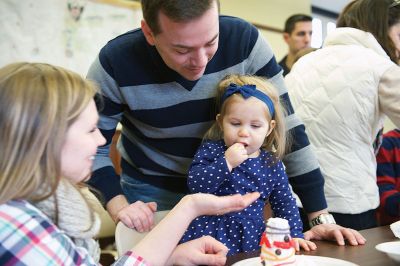 Gingerbread Houses
While others were out bustling on the last Saturday before Christmas, a couple dozen of the littler library patrons enjoyed the day making candy gingerbread houses at the Mattapoisett Free Public Library on Saturday, December 19.
