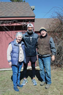 Cross-country Run
Graham Correia completed his cross-country run from Denver, Colorado, to Massachusetts on Sunday, March 13, at his parents’ home in North Rochester where he was greeted by his parents Gary and Robin and dozens of family members and friends from various times and places in his life. Correia was accompanied for the final five miles by former Mattapoisett Road Race champion Jason Eddy, with whom he grew up. Photos by Mick Colageo
