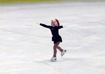 Holiday on Ice 
First grader Sophie Lynch of Marion performed at the recent Commonwealth Figure Skating Holiday on Ice show. Photo courtesy of Pam Erickson.
