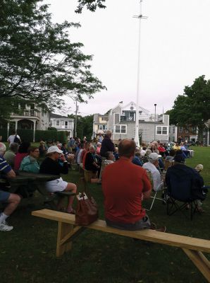 Lions Movie Night
The Mattapoisett Lions Club hosted the first in a series of outdoor movie nights at Shipyard Park. A good-sized crowd comprised of people of all ages, the young and the young at heart, gathered in a variety of seating arrangements to enjoy an open-air viewing of Back to the Future. Photos by Marilou Newell
