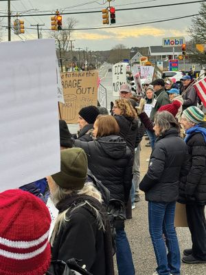 No ICE for Good Rally
No ICE for Good Rally was held on January 11 at Dunseith Gardens, up and down North Street and Route 6. Music and message gathered two-hundred plus for two hours plus. Photo by Jennifer Shepley
