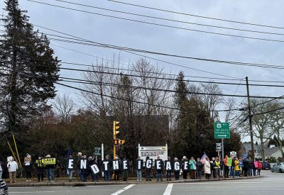No ICE for Good Rally
No ICE for Good Rally was held on January 11 at Dunseith Gardens, up and down North Street and Route 6. Music and message gathered two-hundred plus for two hours plus. Photo by Jennifer Shepley
