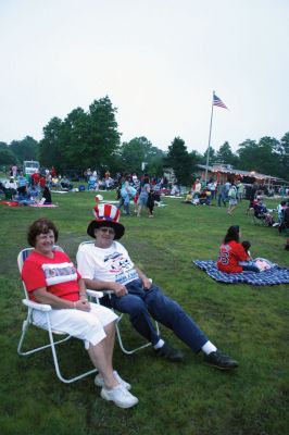 Celebrating the 4th
Marion's annual fireworks display attracted several thousand people to the town's Silvershell Beach Park on Friday evening July, 3. The Marion town band entertained the crowd until dusk when the night's big show lit up the sky's above Sippican Harbor. The Marion Fireworks Committee raised all of the funds for the event through private donations, collected up through the night of the show. Photo by Robert Chiarito.
