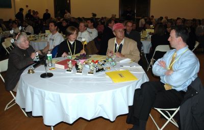Lizzie T's Spelling Bee
Elizabeth Taber Library's First Annual Lizzie T's Spelling Bee. March 8, 2007
Timekeeper Joan Healy and Judges; Deborah Dahill, Paul E. Kandarian, and Matt DAndrea

