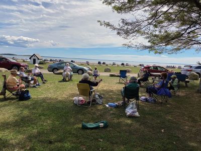 Council on Aging Knitters
Council on Aging Knitters meet at Ned’s Point to knit at 11:00 am on Mondays. (rain dates are Wednesdays at 11:00 am). All knitters are welcome to join us. Photo courtesy Marie Rottler
