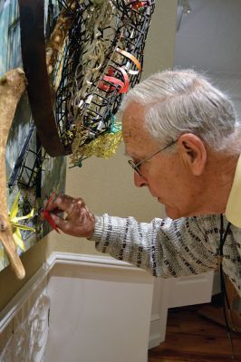 All Abstract
The Marion Art Center opening reception for its latest exhibit “All Abstract” delighted gallery-goers on March 7, with many guests remarking on how playful and different this particular show is from the MAC’s exhibits in the past. Photo by Jean Perry
