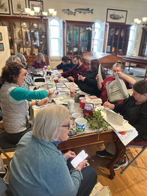 Marion Natural History Museum
On Saturday, January 10 the Marion Natural History Museum’s Nature Journaling program had a great time working with watercolors. We created color wheels and different techniques we could use to paint with watercolors. Next program is February 21 - Pen and Ink and Ink Wash. No experience necessary. To register please go to the museum’s website: www.marionmuseum.org. Photo courtesy Elizabeth Leidhold
